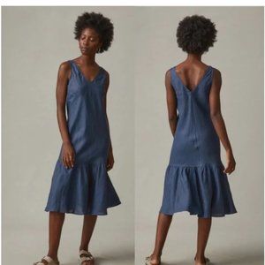 American Giant linen midi dress